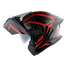 1Storm New Motorcycle Bike Modular Full Face Helmet Dual Visor Sun Shield with Rechargeable LED Tail Light: LED-X90