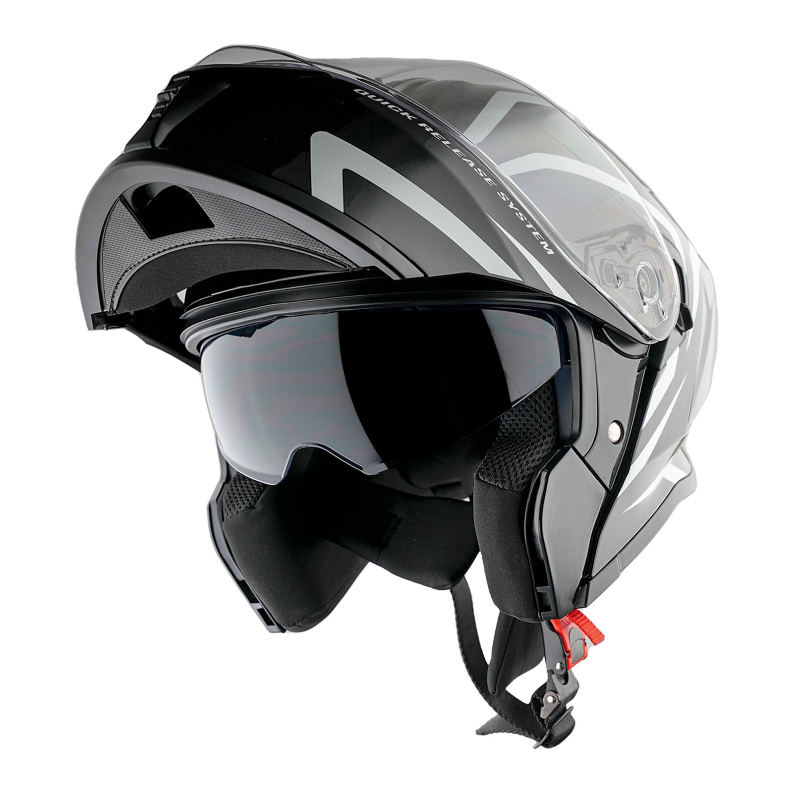 1Storm New Motorcycle Bike Modular Full Face Helmet Dual Visor Sun Shield: NOLED-X90