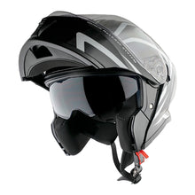 1Storm New Motorcycle Bike Modular Full Face Helmet Dual Visor Sun Shield with Rechargeable LED Tail Light: LED-X90