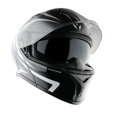 1Storm New Motorcycle Bike Modular Full Face Helmet Dual Visor Sun Shield with Rechargeable LED Tail Light: LED-X90