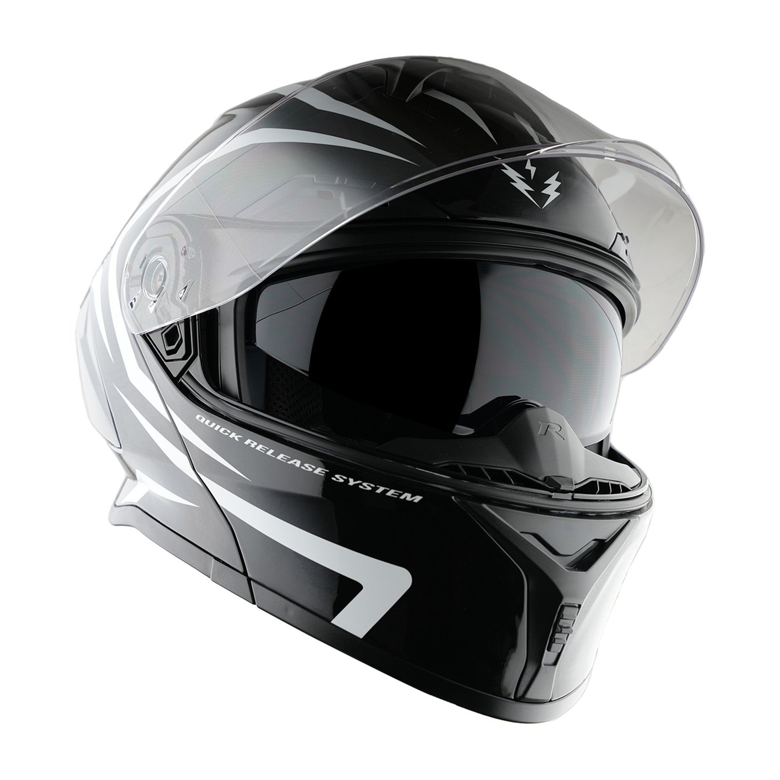 1Storm New Motorcycle Bike Modular Full Face Helmet Dual Visor Sun Shield: NOLED-X90