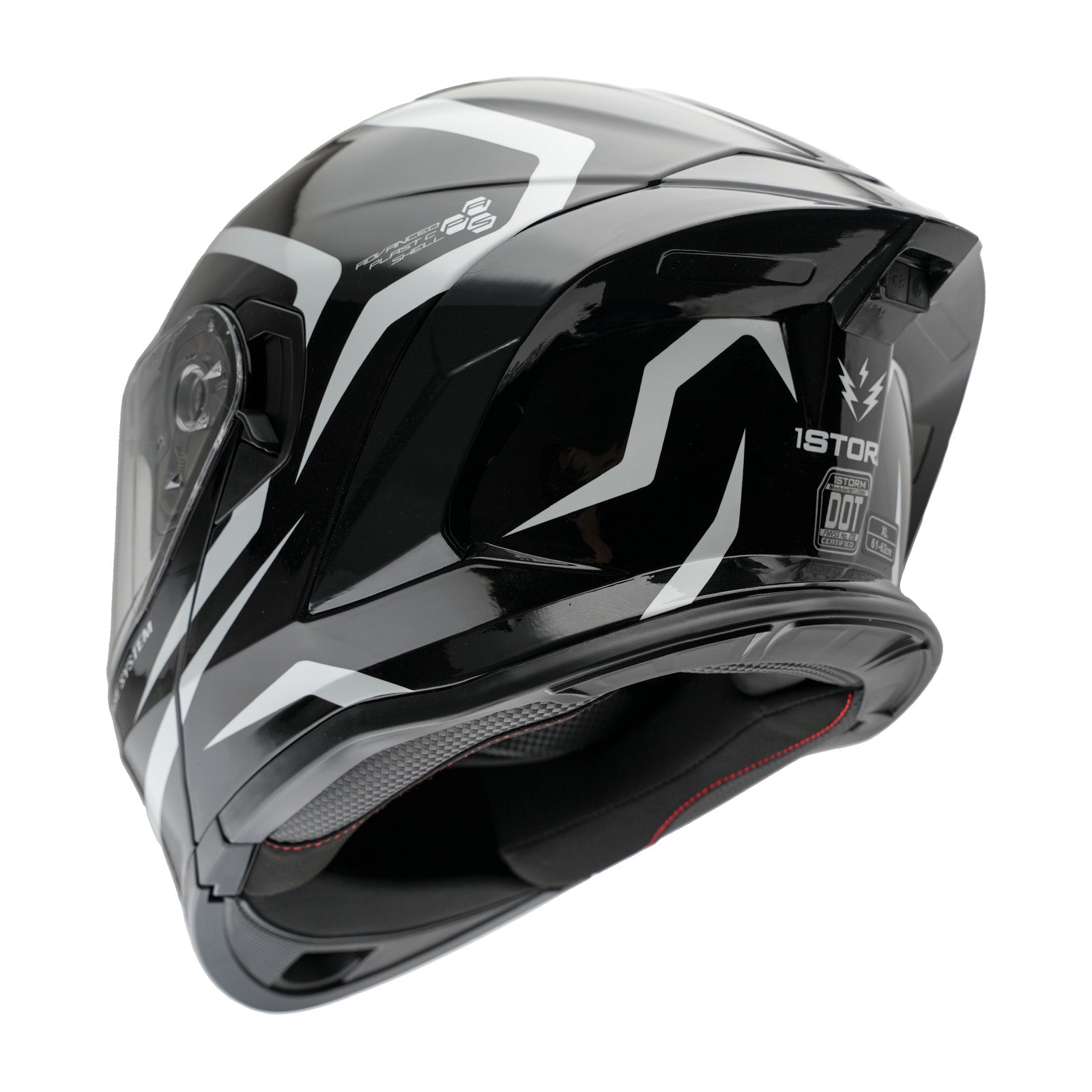 1Storm New Motorcycle Bike Modular Full Face Helmet Dual Visor Sun Shield: NOLED-X90