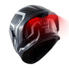 1Storm New Motorcycle Bike Modular Full Face Helmet Dual Visor Sun Shield with Rechargeable LED Tail Light: LED-X90