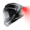 1Storm New Motorcycle Bike Modular Full Face Helmet Dual Visor Sun Shield with Rechargeable LED Tail Light: LED-X90