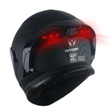 1Storm New Motorcycle Bike Modular Full Face Helmet Dual Visor Sun Shield with Rechargeable LED Tail Light: LED-X90