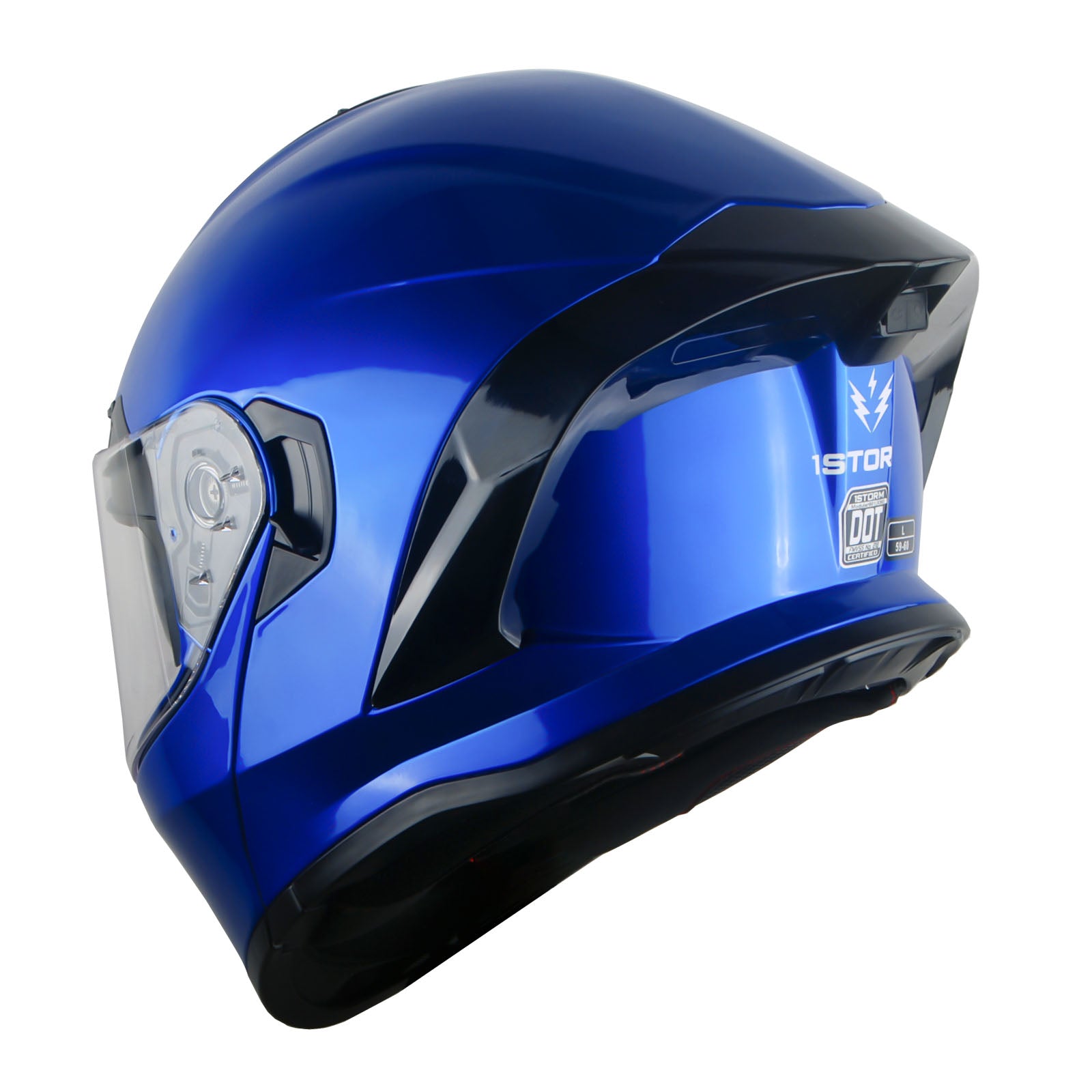 1Storm New Motorcycle Bike Modular Full Face Helmet Dual Visor Sun Shield: NOLED-X90