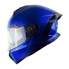 1Storm New Motorcycle Bike Modular Full Face Helmet Dual Visor Sun Shield with Rechargeable LED Tail Light: LED-X90