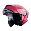 1Storm New Motorcycle Bike Modular Full Face Helmet Dual Visor Sun Shield with Rechargeable LED Tail Light: LED-X90