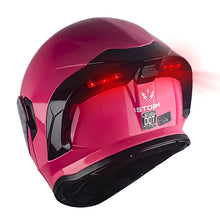 1Storm New Motorcycle Bike Modular Full Face Helmet Dual Visor Sun Shield with Rechargeable LED Tail Light: LED-X90