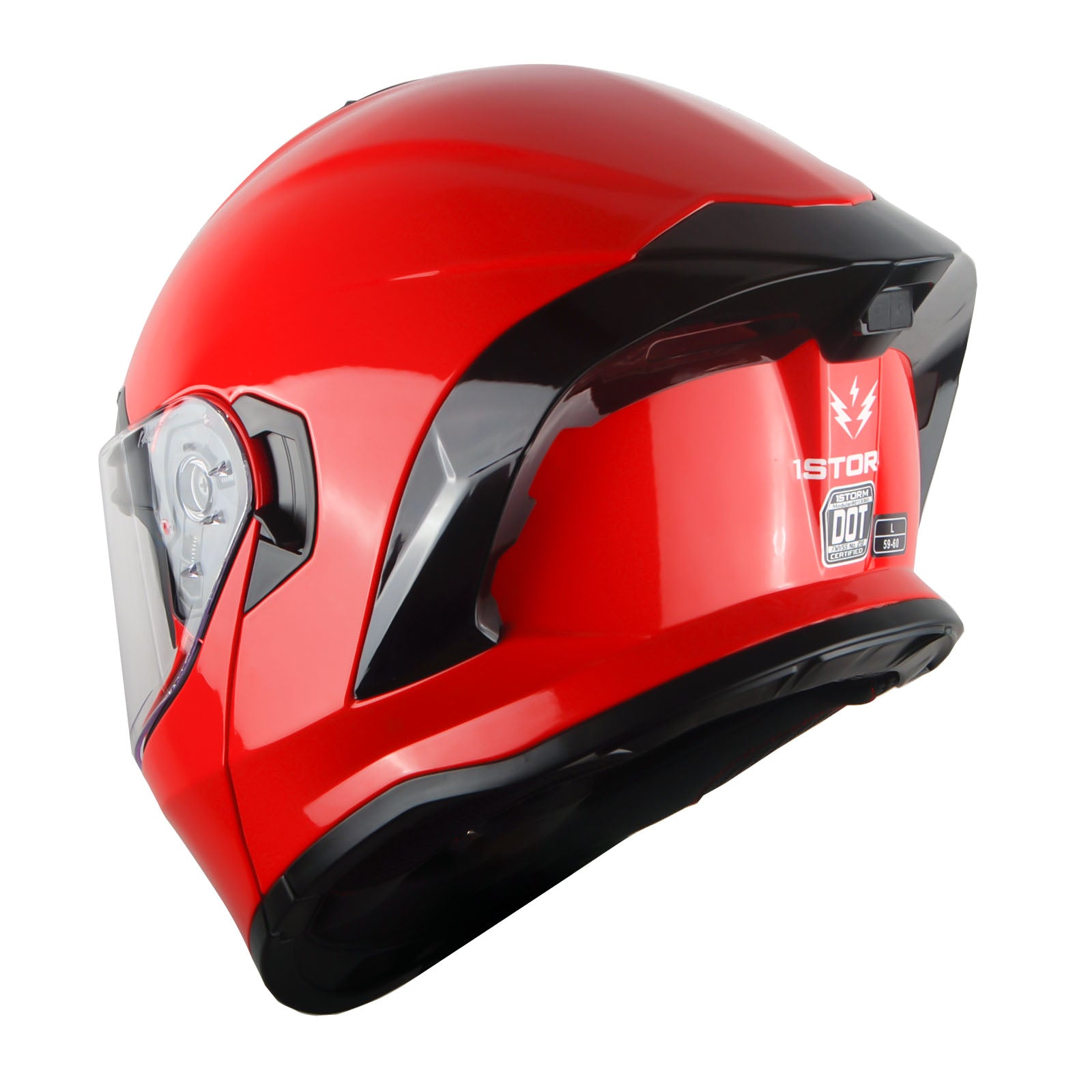 1Storm New Motorcycle Bike Modular Full Face Helmet Dual Visor Sun Shield: NOLED-X90