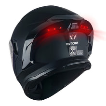 1Storm New Motorcycle Bike Modular Full Face Helmet Dual Visor Sun Shield with Rechargeable LED Tail Light: LED-X90