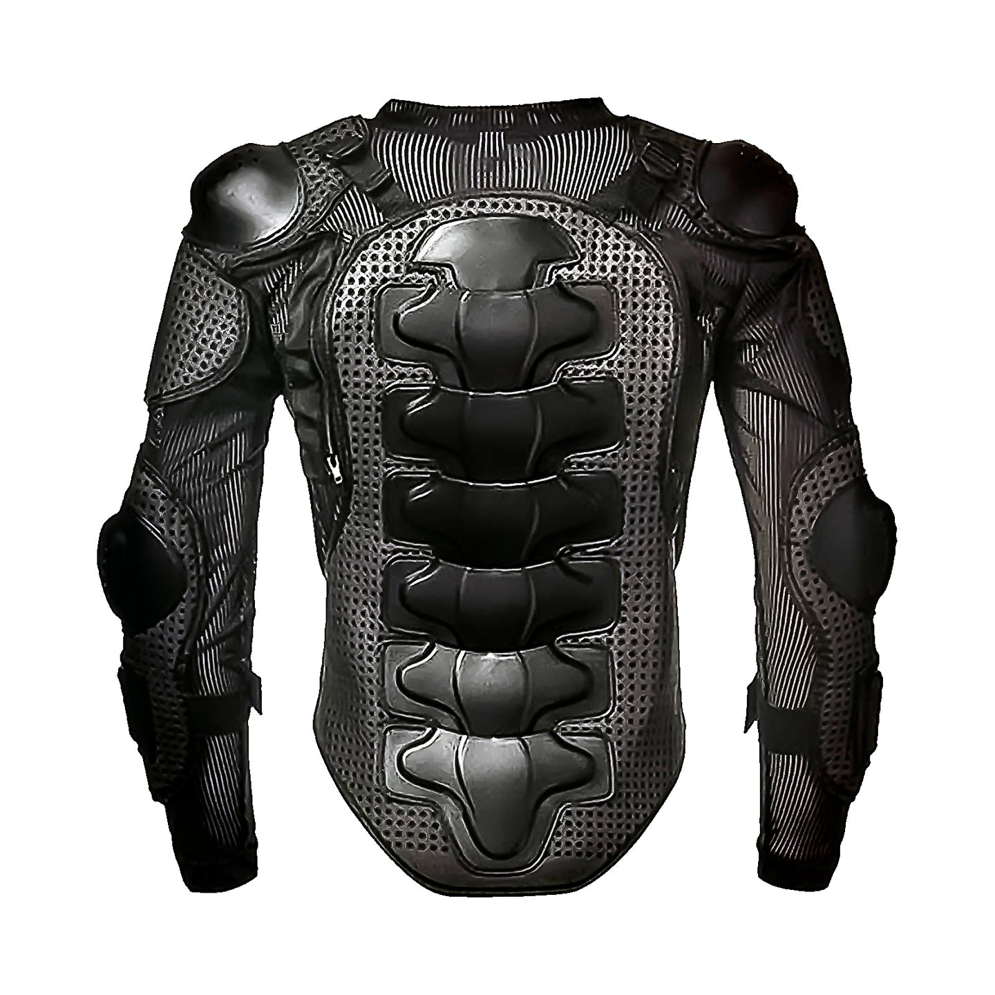 WOW Motorcycle Motocross Bike Guard Protector Youth Kids Body Armor Bundle with Youth Knee Guard Solid Black