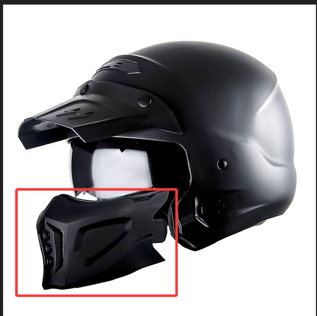 1Storm Motorcycle Full Face Helmet Open Face Helmet: Model HKY881S-E Visor & Face Mask
