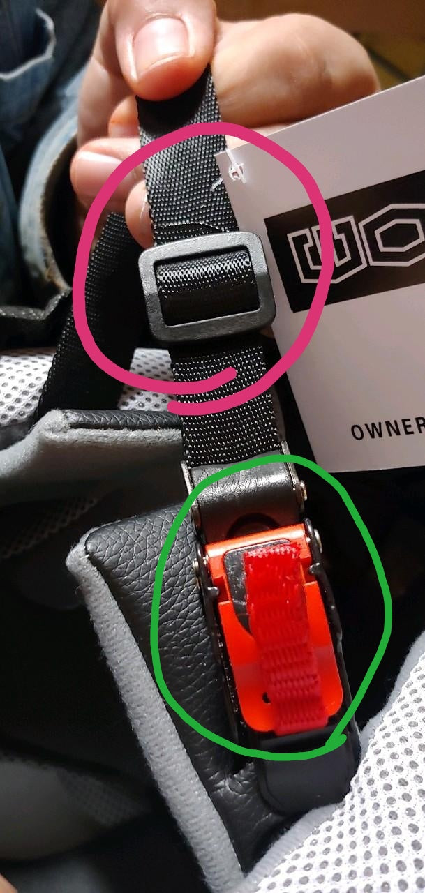 Fast release insert male piece plus strap holder for 1Storm Motorcycle/Motorcross Helmet