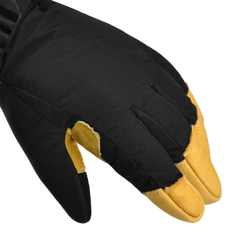 1storm Deerskin Leather 3M Tinsulate Insulation Warm Touchscreen Winter Gloves Ski Snowboard Cycling Bike Long Sleeve Yellow Black Yellow Black / S (