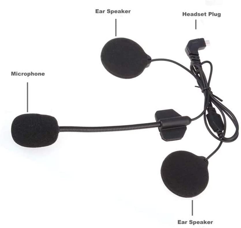 FreedConn Motorcycle Intercom Accessories Soft & Hard Earphone Mic for BlueT_S2 Helmet Intercom (5 Pin)