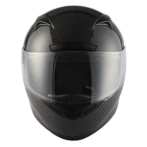 Genuine Carbon Fiber Motorcycle Street Bike Full Face Helmet Black, 3.2lb only: HG335C-Fiber