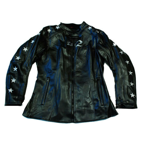 NEW MOTORCYCLE SPORT BIKE ARMOR RACING JACKET ZS2 LADY STAR BLACK
