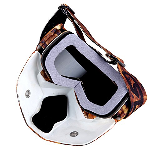 Motorcycle Goggles Mask, Detachable for Motocross Helmet Goggles use, Tactical Airsoft Goggles Mask: GK_T815-25