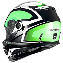 1Storm Motorcycle Street Bike Modular/Flip up Dual Visor Sun Shield Full Face Helmet: HJA119
