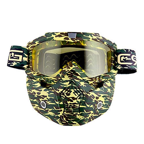 Motorcycle Goggles Mask, Detachable for Motocross Helmet Goggles use, Tactical Airsoft Goggles Mask: GK_T815-25