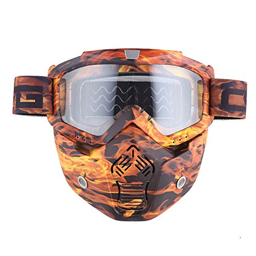 Motorcycle Goggles Mask, Detachable for Motocross Helmet Goggles use, Tactical Airsoft Goggles Mask: GK_T815-25