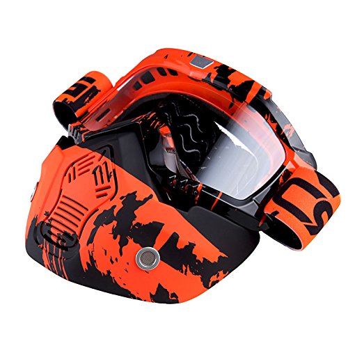 Motorcycle Goggles Mask, Detachable for Motocross Helmet Goggles use, Tactical Airsoft Goggles Mask: GK_T815-25