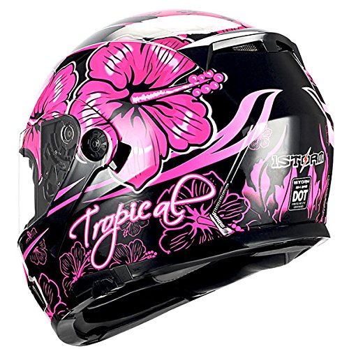 1Storm Motorcycle Street Bike Modular/Flip up Dual Visor Sun Shield Full Face Helmet: HJA119