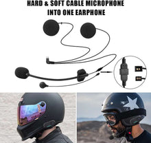 FreedConn Motorcycle Intercom Accessories Soft & Hard Earphone Mic for FDC-VB Helmet Intercom (5 Pin)