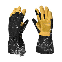 1Storm Deerskin Leather 3M Tinsulate Insulation Warm Touchscreen Winter Gloves Ski Snowboard Cycling Bike Long Sleeve Yellow Black