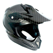 Genuine Real Carbon Fiber 1Storm Motocross Helmet Off Road ATV Dirt Bike MX BMX Black: HGXP15
