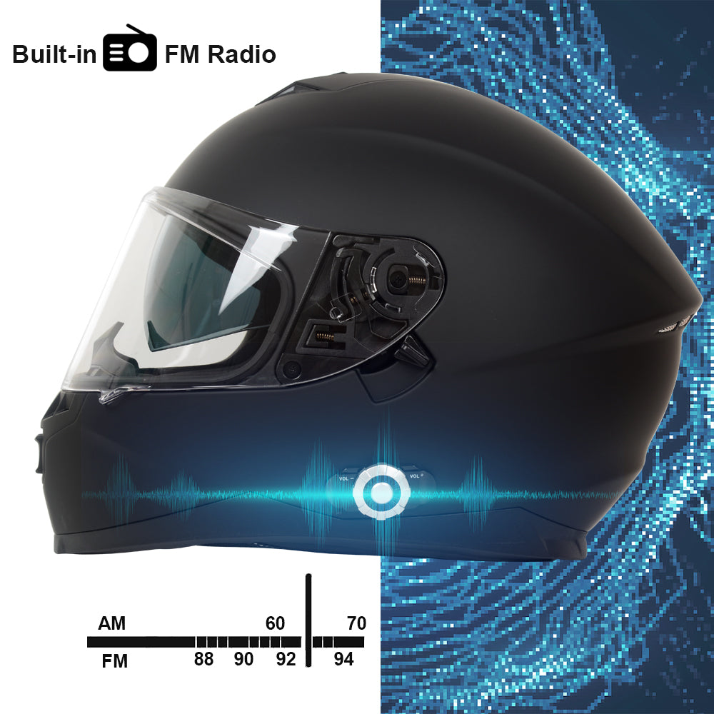 Martian Motorcycle Bluetooth Helmet 6 Riders intercom & 1000 Meter Communication: HM_BFULLFACE