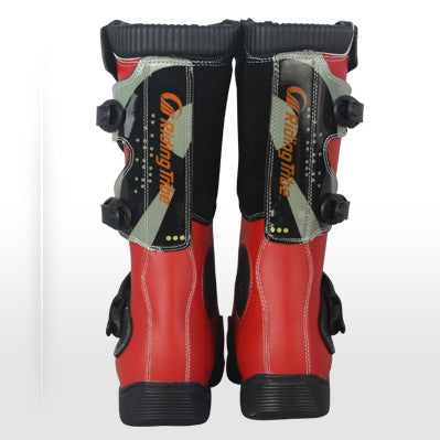 1Storm Men's Motorcycle Boots Rider Long High Racing Black Boots B1007