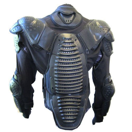 NEW 1STORM MOTORCYCLE MOTOCROSS BIKE GUARD PROTECTOR ADULT BODY ARMOR F025 BLACK