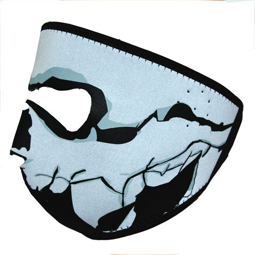 Motorcycle MX Bikes Snowboard Ski Snowmobile Balaclava Face Mask White Skull: FM001