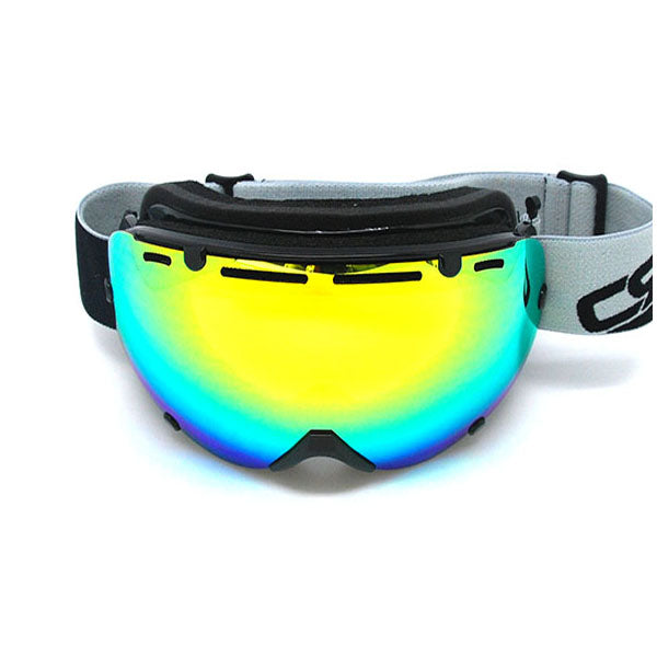 New Adult Snowboard Ski Goggle Anti-Fog Detachable Dual Layer Double Lens Tinted: GK_101 Black
