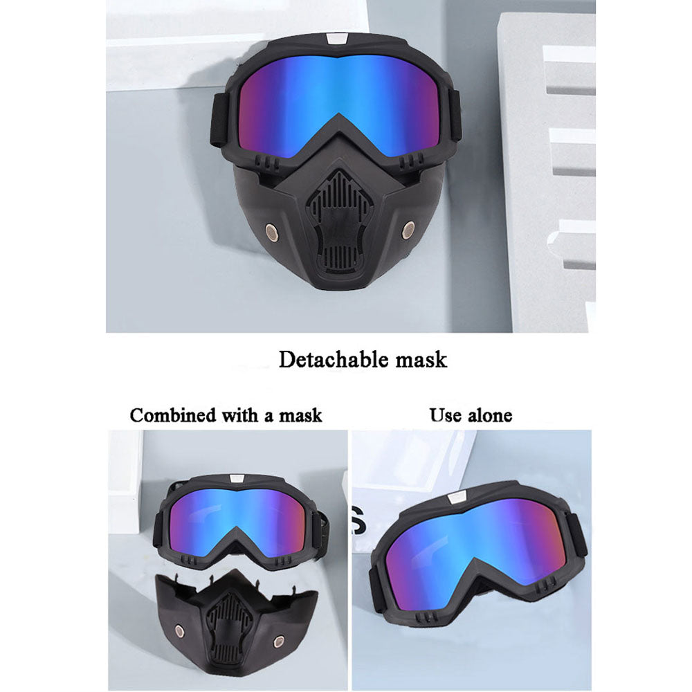 Motorcycle Goggles Mask, Detachable for Motocross Helmet Goggles use, Tactical Airsoft Goggles Mask: GK_T815-25