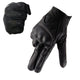 Martian Motocross Motorcycle Goat Leather Gloves BMX MX Bike Bicycle Cycling Hard Reinforced Knuckle Touch Screen Black: GLV_Martian
