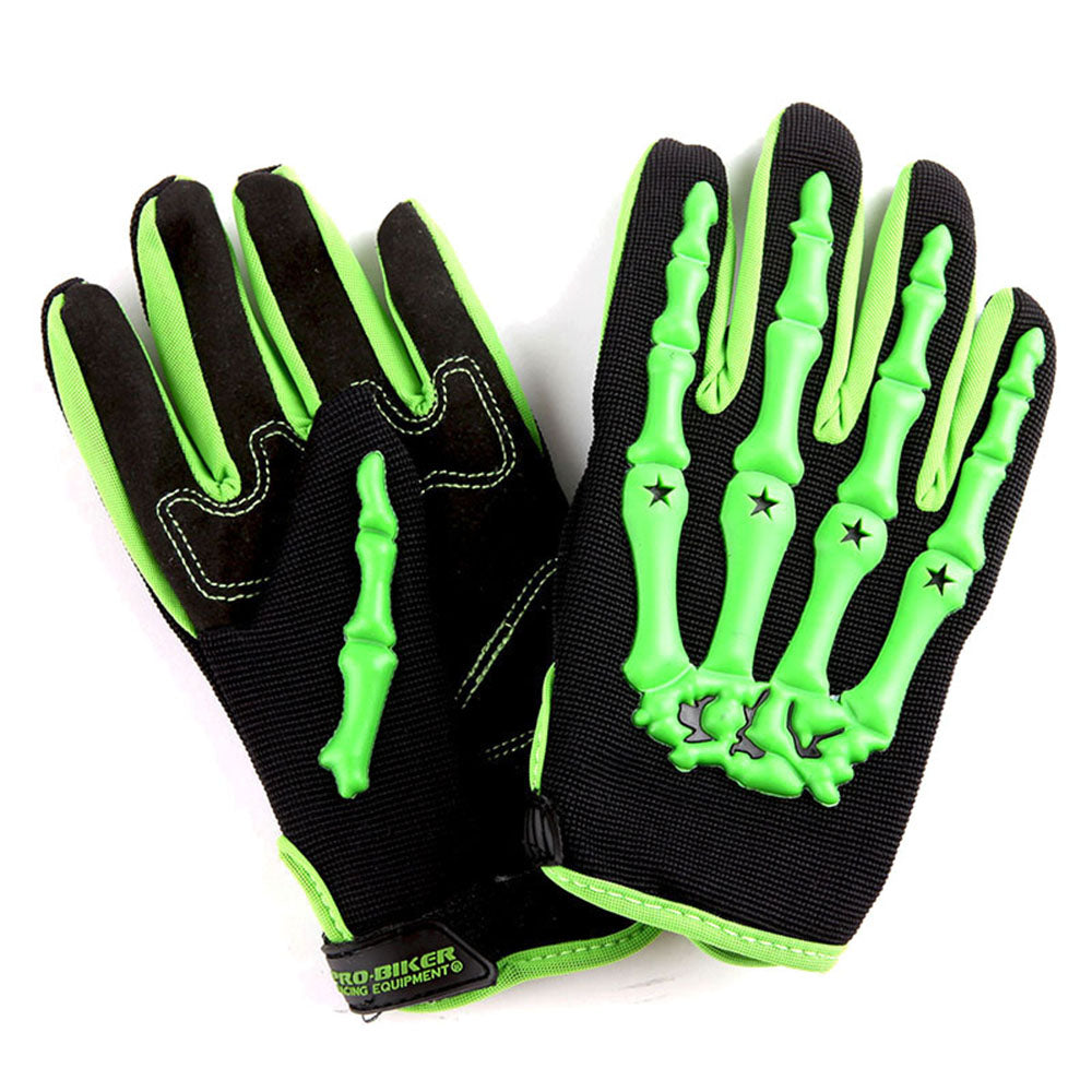 Youth Motocross Gloves Motorcycle BMX MX ATV Dirt Bike Bicycle Skeleton Cycling Kids Gloves: GLV_CE04(Youth)