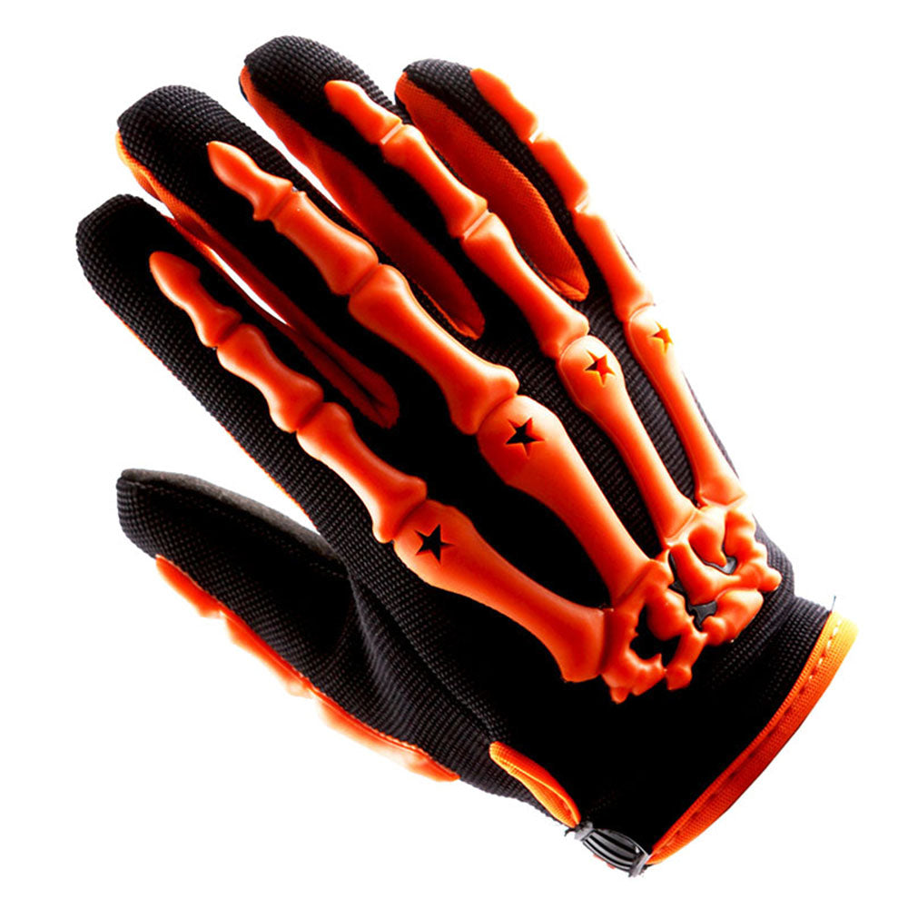 1Storm Adult Motocross HelmetTrack Style JH601 + Goggles + Skeleton Glove Bundle