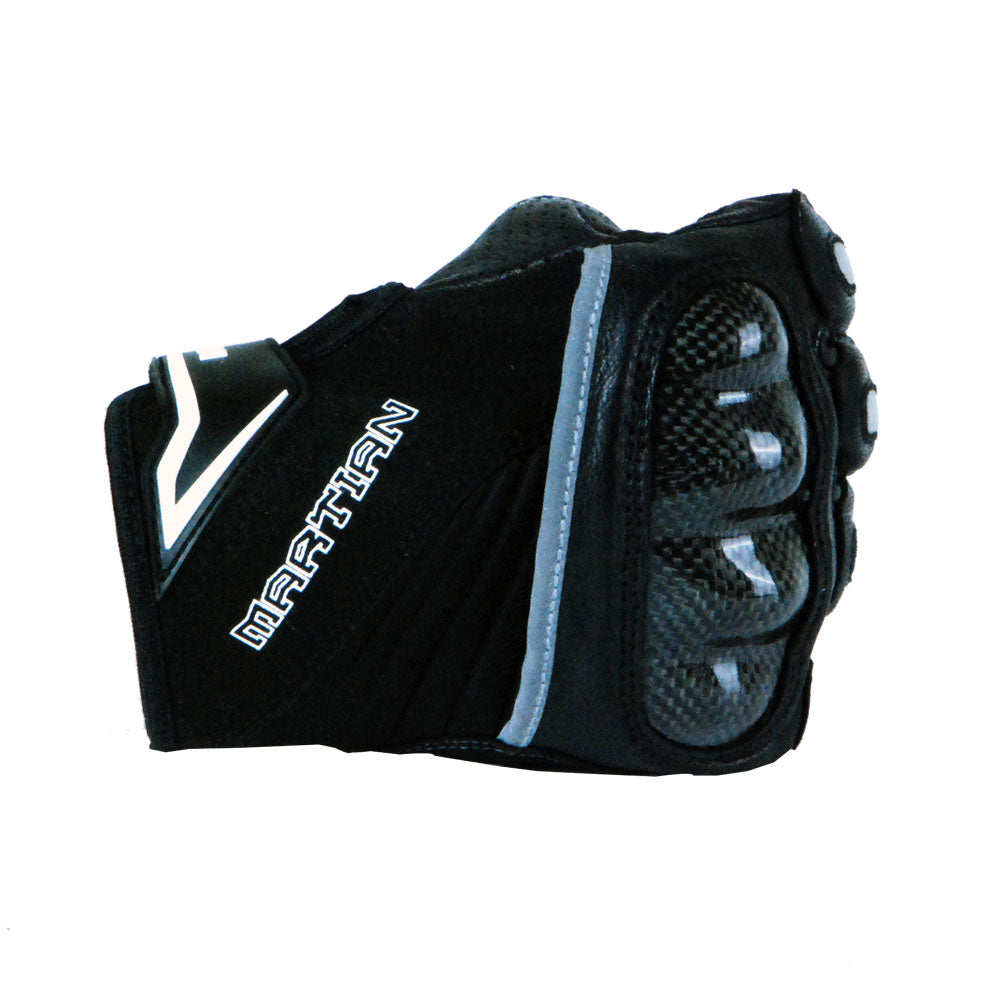 Martian Motocross Motorcycle Goat Leather Gloves BMX MX Bike Bicycle Cycling Hard Reinforced Knuckle Touch Screen Black: GLV_Martian