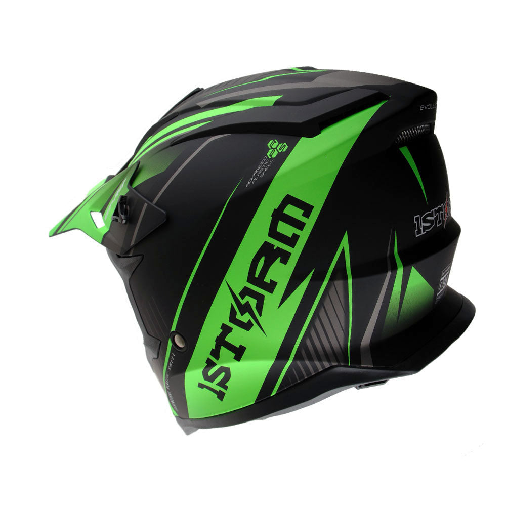 Lime green dirt bike helmet sale