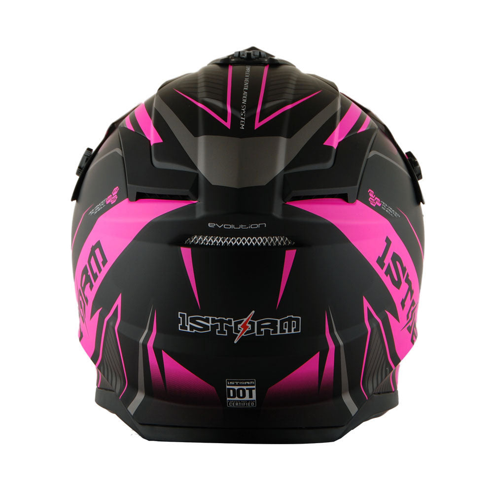 1Storm Adult Motocross Helmet BMX MX ATV Dirt Bike Downhill Mountain Bike Helmet Racing Style H637 + Goggles + Skeleton Glove Bundle