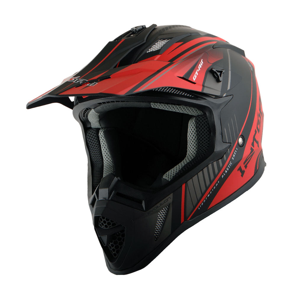 1Storm Adult Motocross Helmet BMX MX ATV Dirt Bike Downhill Mountain Bike Helmet Racing Style H637 + Motorcycle Bluetooth Headset