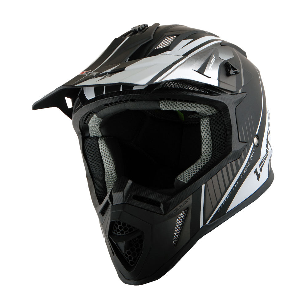 1Storm Adult Motocross Helmet BMX MX ATV Dirt Bike Downhill Mountain Bike Helmet Racing Style H637 + Motorcycle Bluetooth Headset