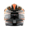 1Storm Adult Motocross Helmet BMX MX ATV Dirt Bike Downhill Mountain Bike Helmet Flying Style H819-5 + Goggles + Skeleton Glove Bundle