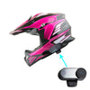 1Storm Adult Motocross Helmet BMX MX ATV Dirt Bike Downhill Mountain Bike Helmet Flying Style H819-5 + Motorcycle Bluetooth Headset: Flying Blue