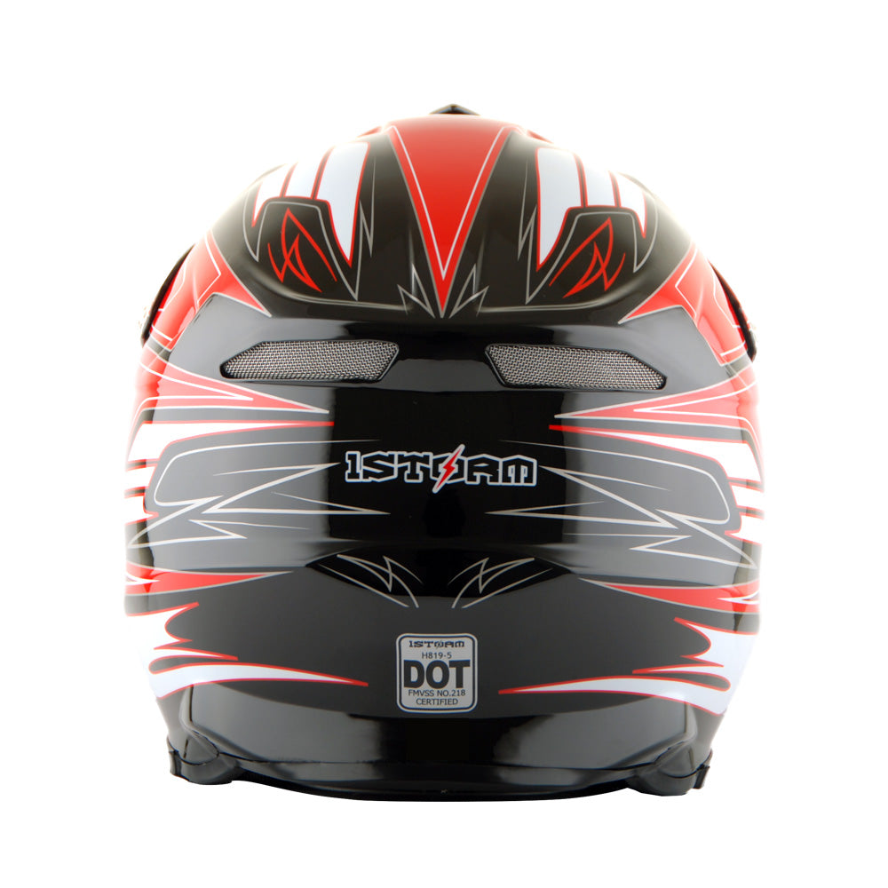 1Storm Adult Motocross Helmet BMX MX ATV Dirt Bike Downhill Mountain Bike Helmet Flying Style H819-5 + Motorcycle Bluetooth Headset: Flying Blue