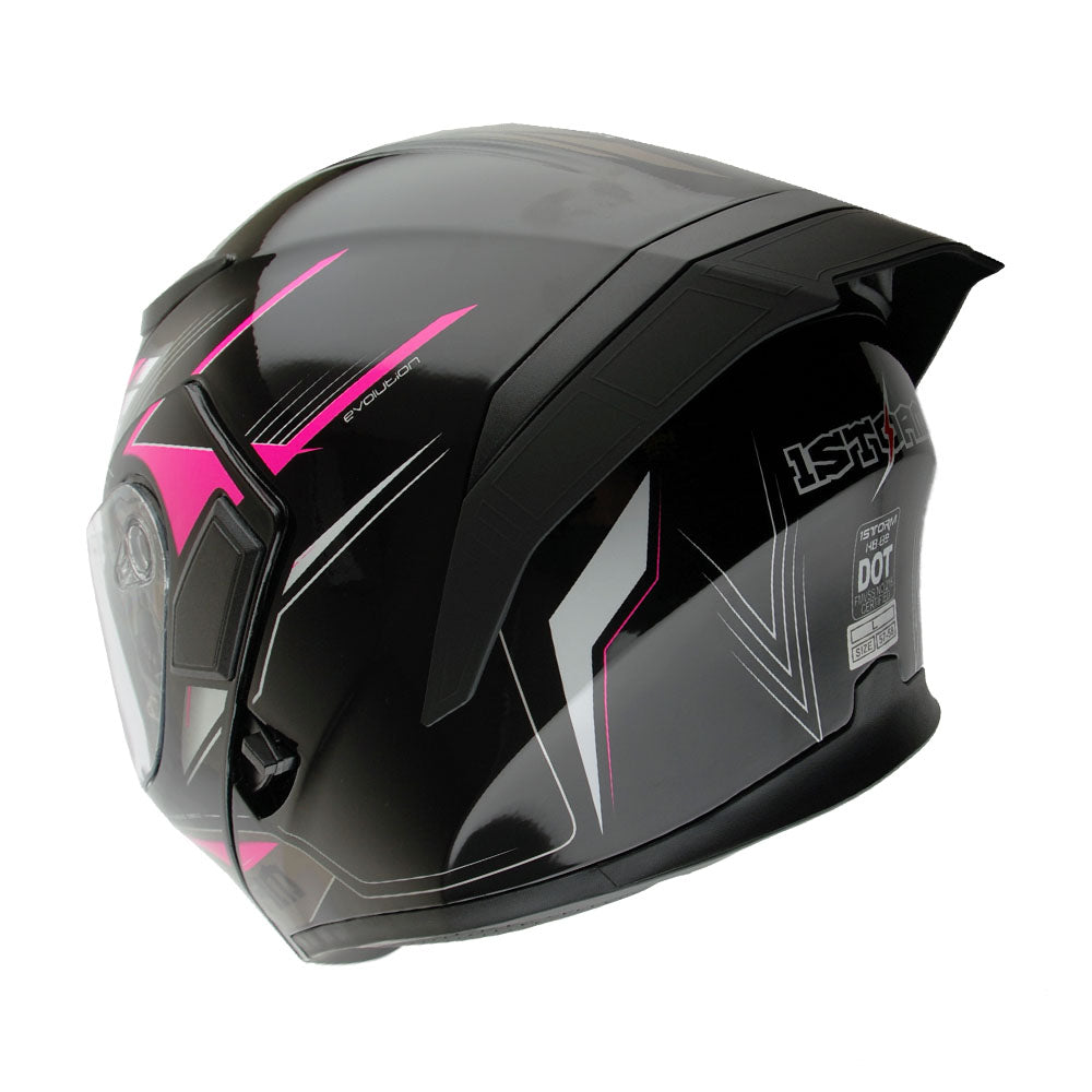 1Storm Motorcycle Modular Full Face Flip up Dual Visor Close Out Helmet + Spoiler: HB89CLS