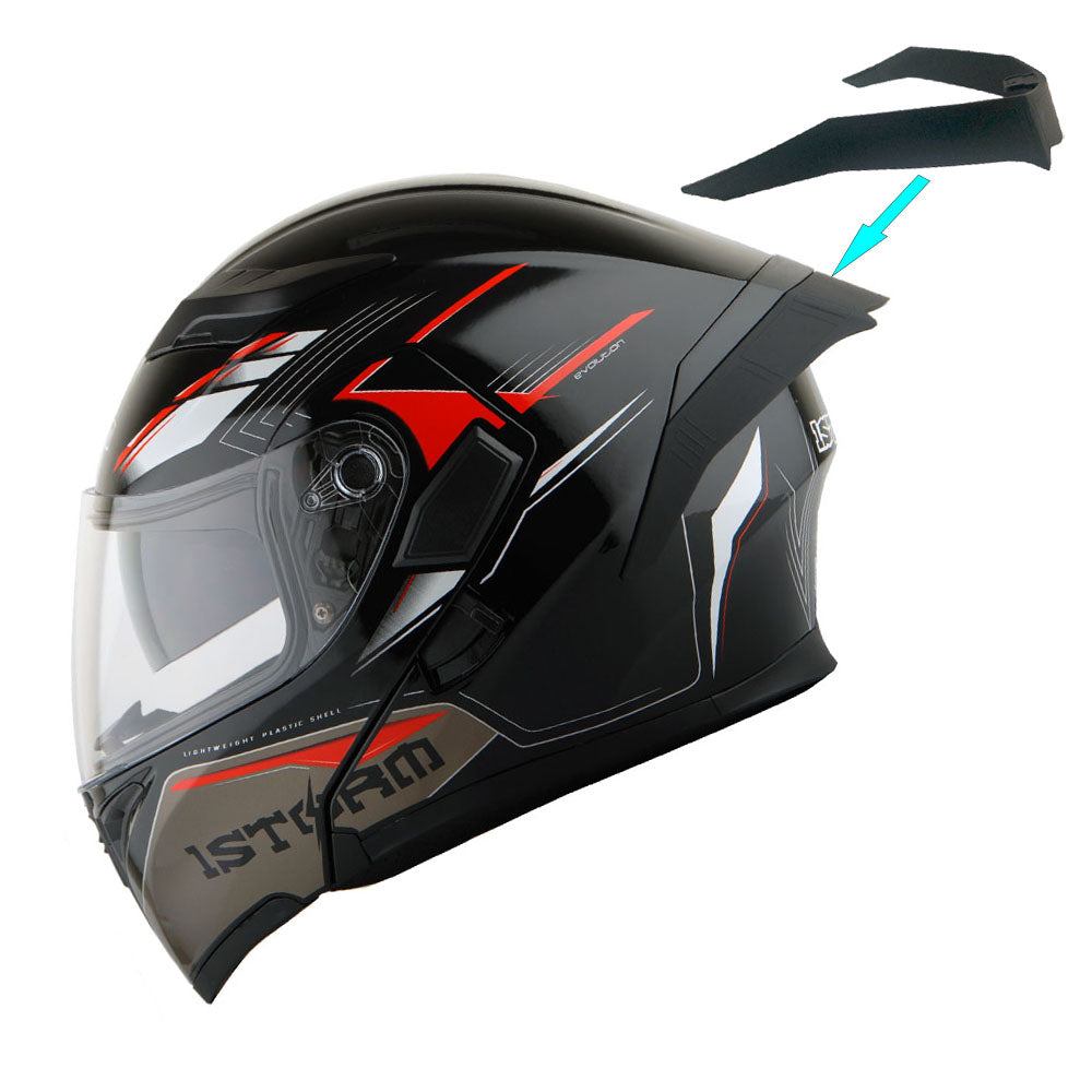 1Storm Motorcycle Modular Full Face Flip up Dual Visor Close Out Helmet + Spoiler: HB89CLS
